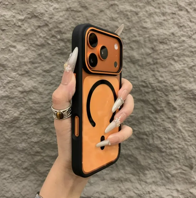 撞色透明磁吸适用17pro苹果iphone16手机壳高级15pro全包14pm磨砂