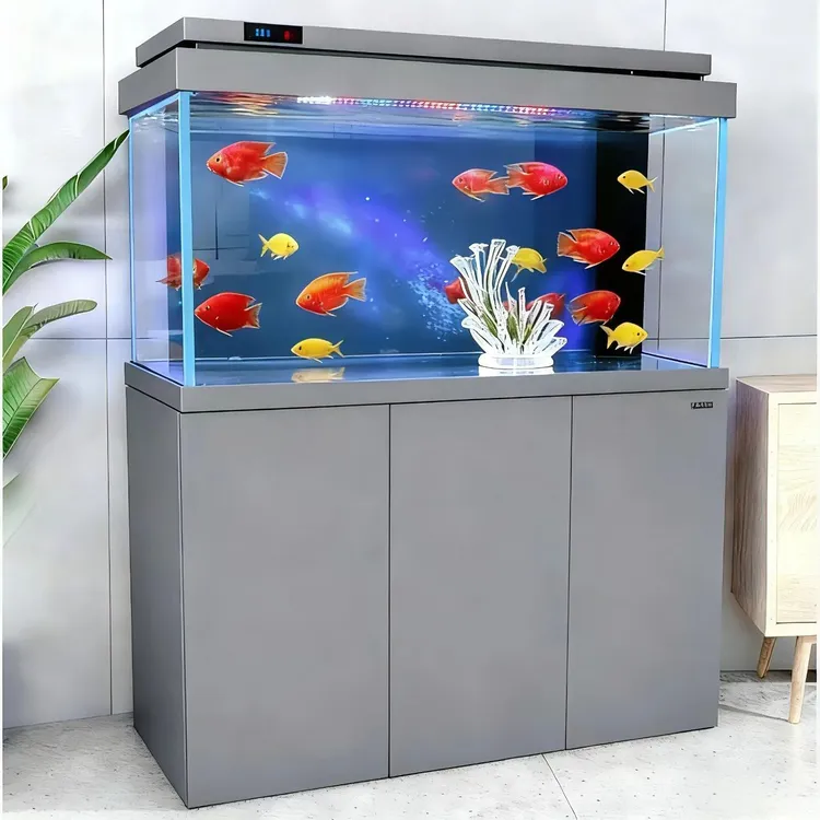 2025新款底过滤超白鱼缸铝合金  鱼马桶干湿分离鱼缸水族箱龙鱼缸