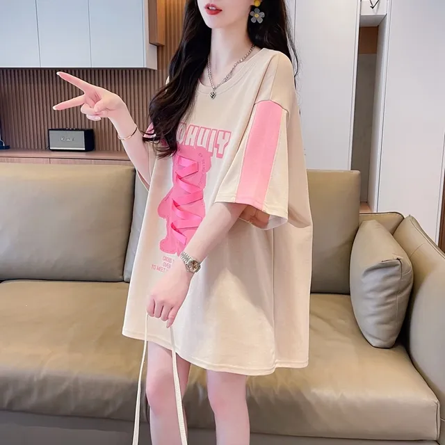 设计感小众潮流短袖t恤女2025新款夏季胖mm大码时尚洋气减龄上衣