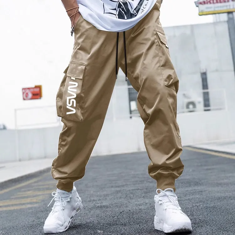 春夏季薄款束脚运动裤美式潮牌户百搭外耐磨男款潮流工装休闲裤
