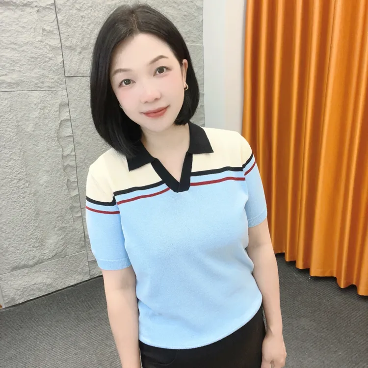4684/4691春夏季新款撞色设计2025新款时尚洋气【大米家专属】短袖