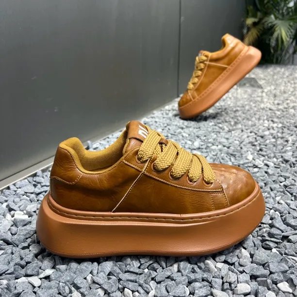 男鞋秋冬新款单棉同款加绒保暖厚底增高时尚百搭低帮系带运动休闲