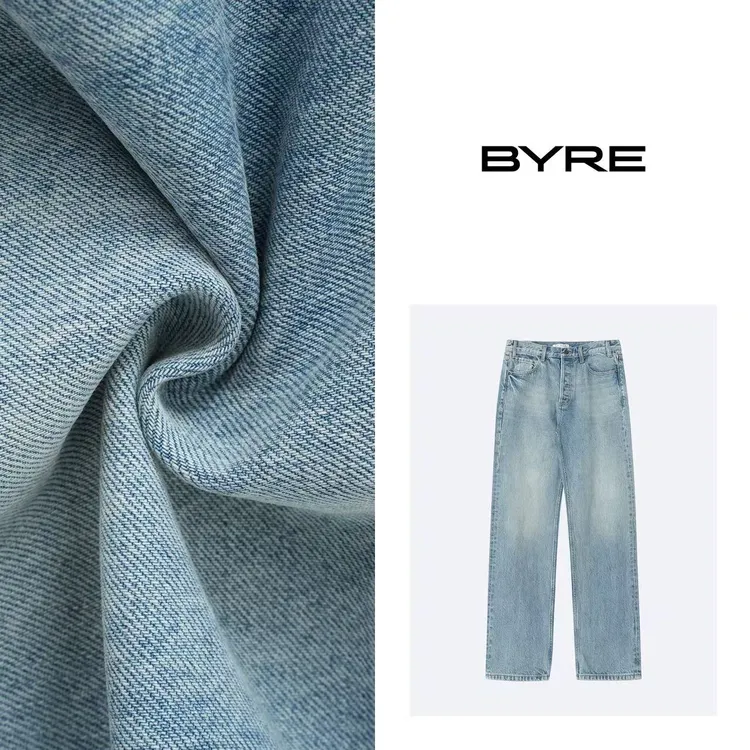BYREN0039 男款浅色直筒牛仔裤【机洗】