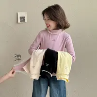 女童秋冬打底衫2025秋冬新款韩版针织百搭半高领长袖T恤Q13967