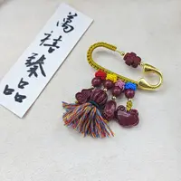 含辰砂工艺品紫金砂花朵祥云鞋瓜葫芦胸针G568 zs