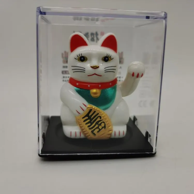 太阳能迷你小招财猫摆件招手创意摆件摇手送礼摆件