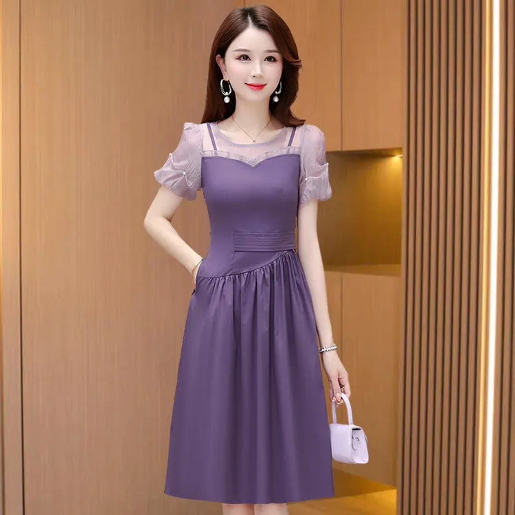 【可蓓儿】品牌小个子气质连衣裙2025新款夏高端大气上档次减龄裙子