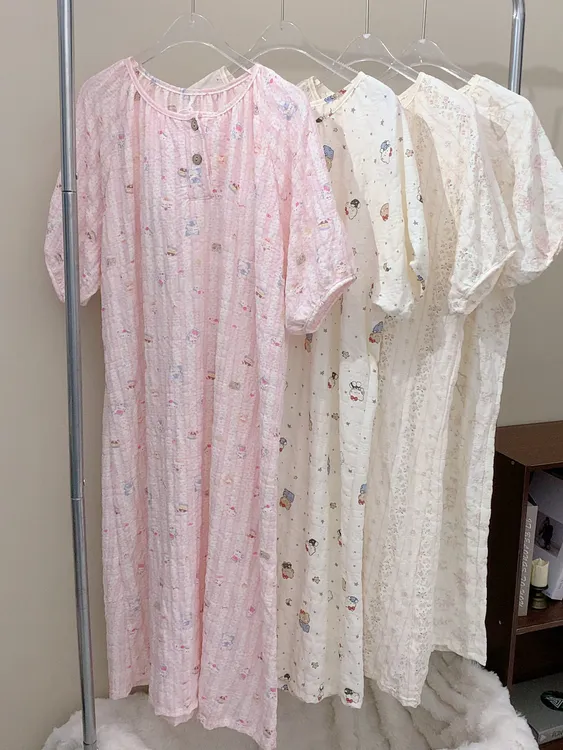【短袖睡裙】米菲兔中长款睡裙女夏季可爱甜美宽松家居服