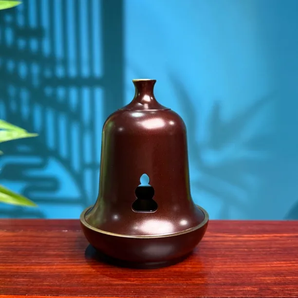 ❤️【吉祥钟形炉】黄铜 观烟炉 高级感 家用薰香炉