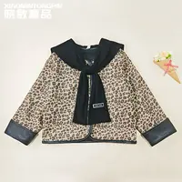 女童豹纹翻袖外套3C5340