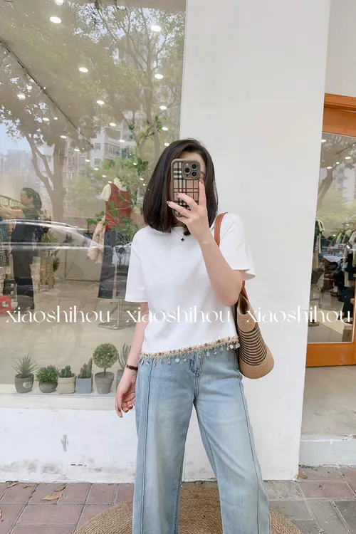 小时候女装店民族风重工t恤7598