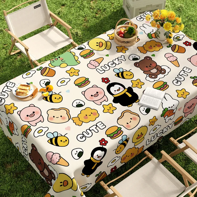 秋季户外露营桌垫防水防油摆摊桌布蛋卷桌创意网红折叠茶几台面垫