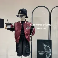 【现货】2025秋冬夹棉新款皮衣外套韩版男童洋气潮酷宽松宝宝6078