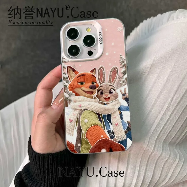 爱心围巾朱迪尼克彩银壳适用于iPhoneiPhone苹果17手机壳华为oppo