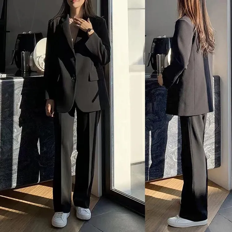 斯比奇西装套装女2025新款高级感职业装正装大学生面试答辩宽松西