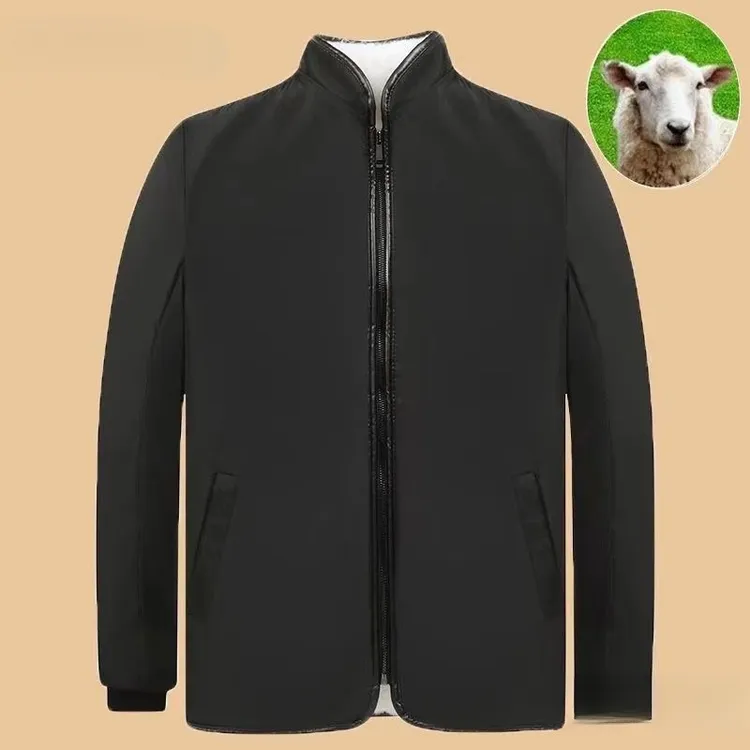 皮棉袄男女秋冬新款仿羊皮毛一体羊毛袄仿羊皮上衣保暖防风厚订1