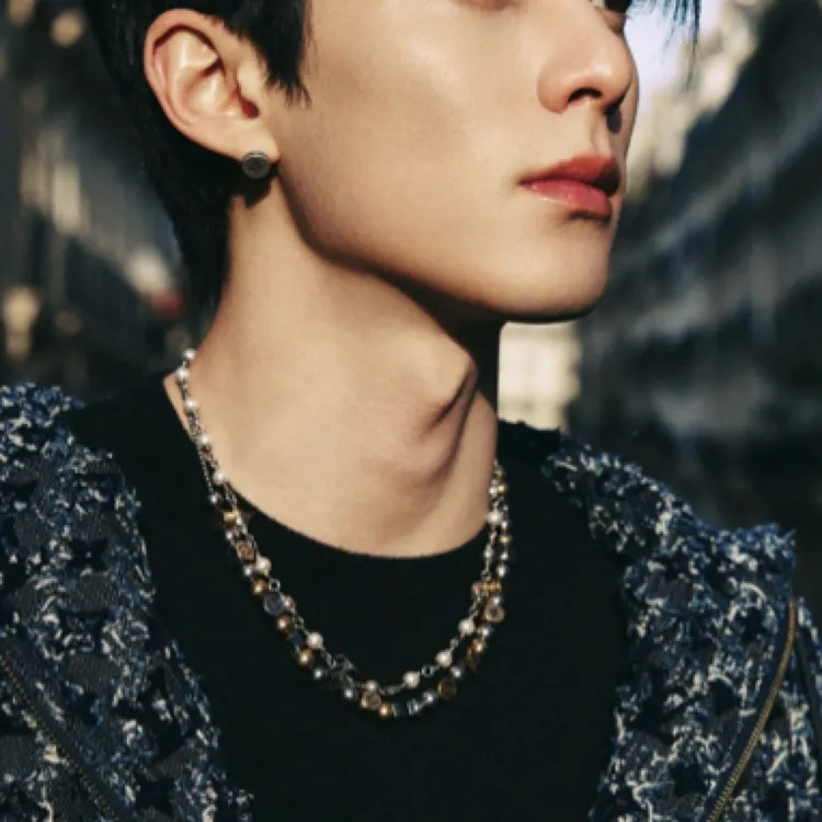 铁合金亚克力项链 男星星/日月/云朵/宇宙日韩百搭情侣muji风