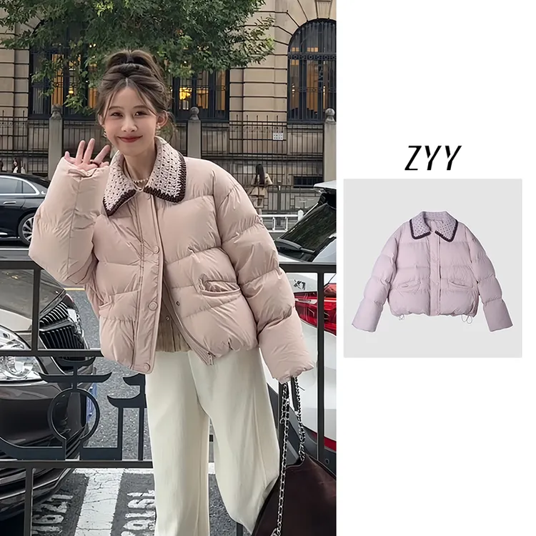 ZYY【一眼入心】2025S/S新品新款可拆卸领子羽绒服X25DYRF05187