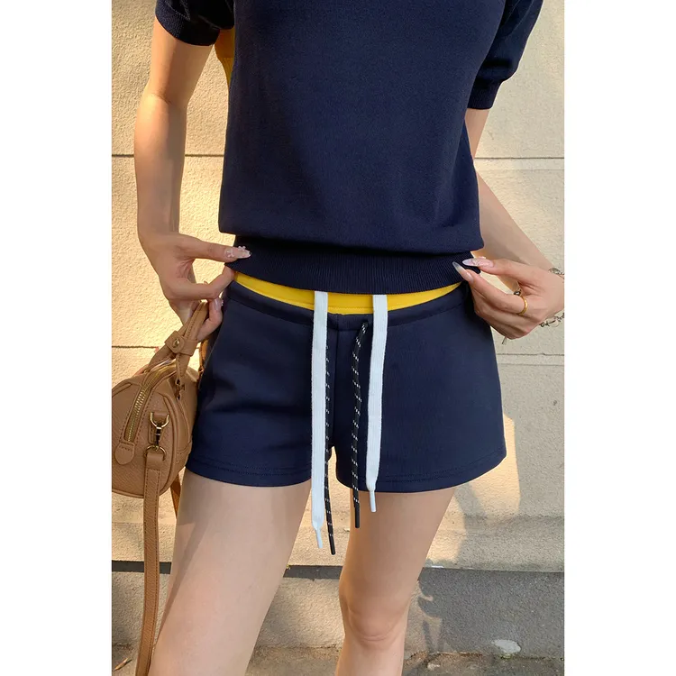 饭饭【chic慵懒】学院风短款休闲裤女2025夏季新款短裤子FF1792