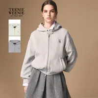 *TeenieWeenie小熊女卫衣25简约宽松通勤连帽拉链外套TTMZ254TW1A