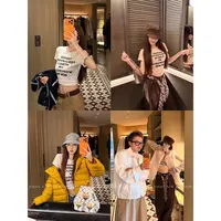 【CHASINGLIGHT】|古早lady|复古印花字母短袖T 夏季短款百搭T0955