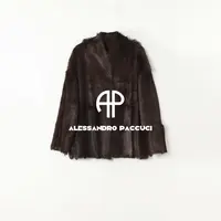AP洛哥54073CM【黑标】奶羔山羊皮毛一体小立领老钱风时尚保暖外套