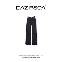 DAZIRSOA/达姿“惬意共鸣”时尚百搭复古洋气小香直筒牛仔裤 AB677