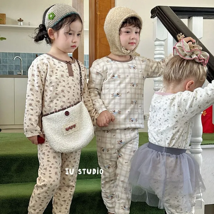 【蚕柔双暖】iu25年韩版冬款580克儿童柔奢蚕丝双层保暖套装iu151