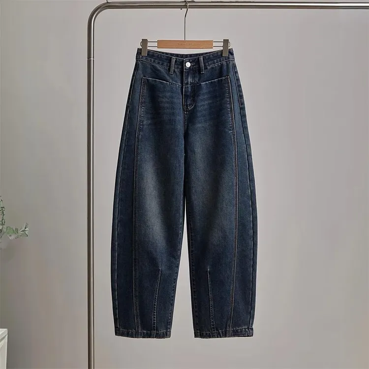 美式宽松休闲牛仔裤女2025年春秋季新款萝卜裤老爹哈伦裤显瘦长裤
