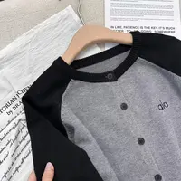 韩国馆订单~撞色插肩袖！！很显瘦 开衫 针织衫Y8410灰
