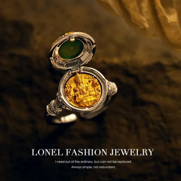 925银戒指 纯银戒指八大守护神女款开口戒指本命年属马女士必备品商品图