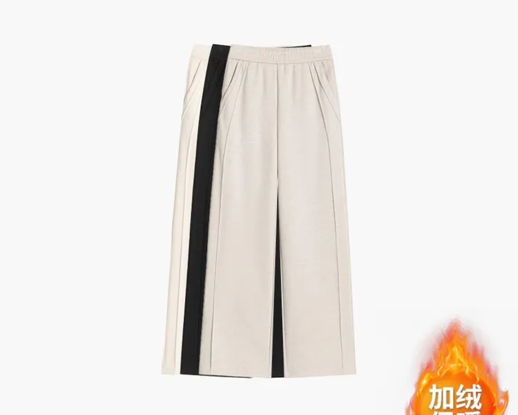 大码女装休闲裤加绒绵羊毛胖妹妹显瘦宽松韩版减龄秋9513R