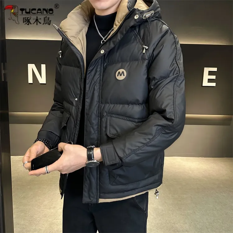 啄木鳥冬季新款立领时尚棉衣防寒服男士休闲棉服舒适加厚面包服男