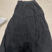 青木子【小黑裙】百搭高腰松紧腰半身裙