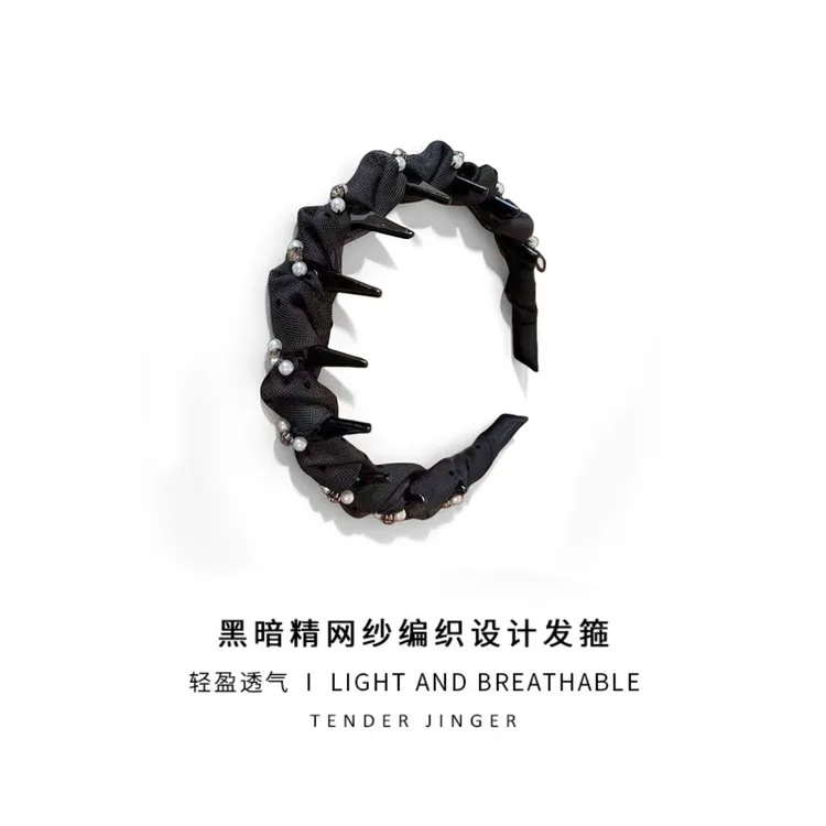 Tender Jinger黑暗精网纱编织设计发箍FS52251