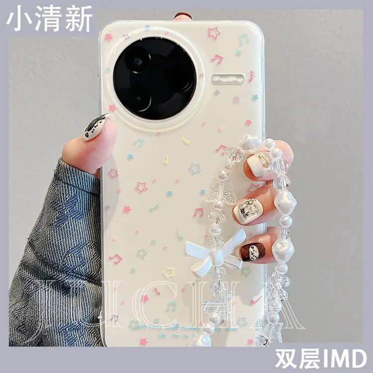 多巴胺音符适用小米红米k80pro手机壳简约女款redmik70硅胶60防摔