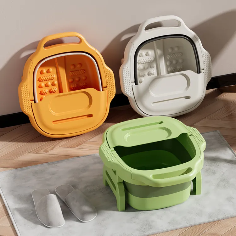 家居折叠泡脚桶洗脚盆伸缩旅行便携式居家按摩洗脚神器足浴盆收纳