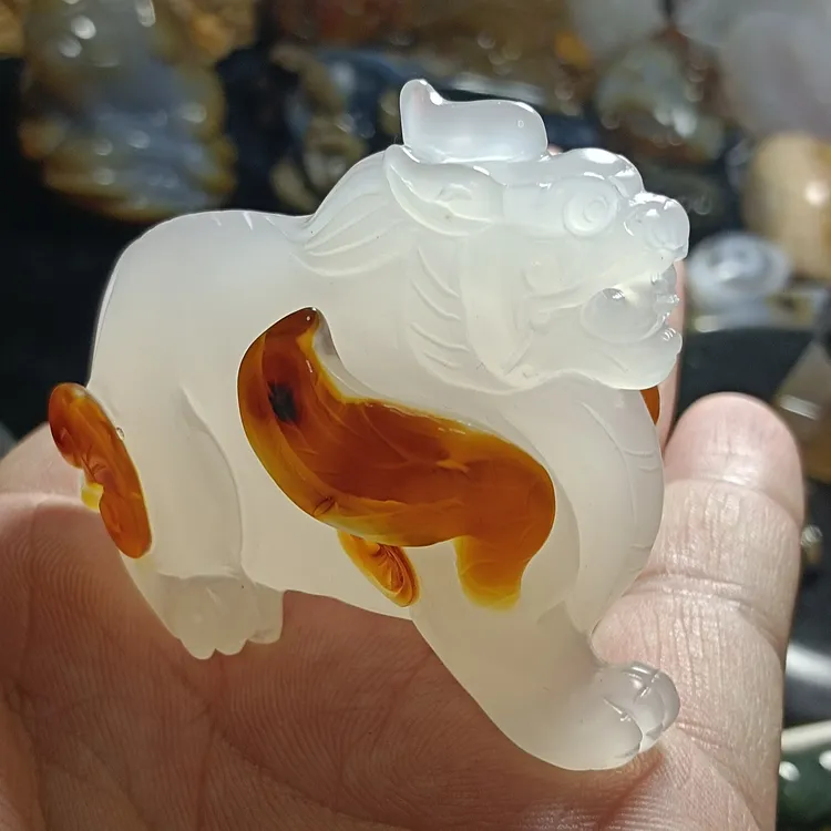 玛瑙貔貅把件，精品