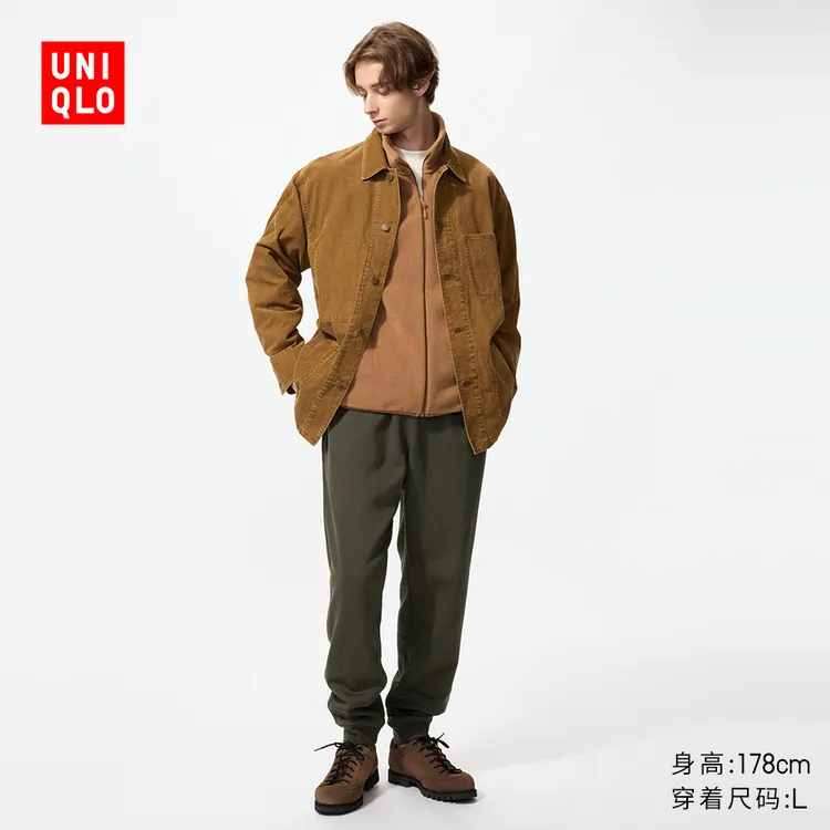 优衣库男装HEATTECH仿羊羔绒运动长裤休闲常规款25秋冬新款479787