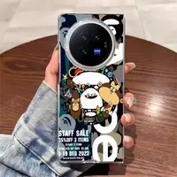 ZB简约拼色猿人适用vivoxfold+/2/3/3Pro折叠屏超薄防摔透明硬壳