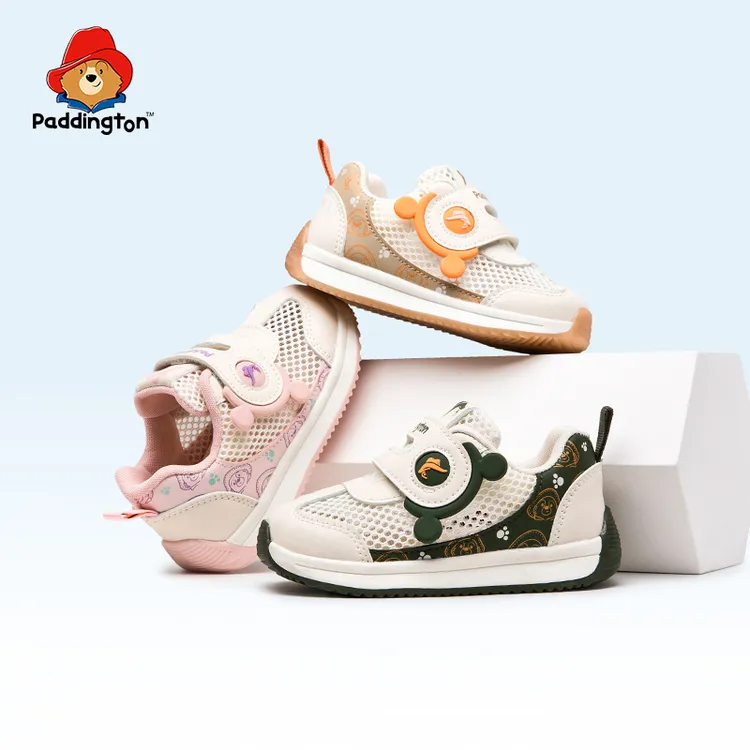 帕丁顿熊夏季时尚新款儿童运动鞋镂空机能网鞋透气男女小童鞋舒适