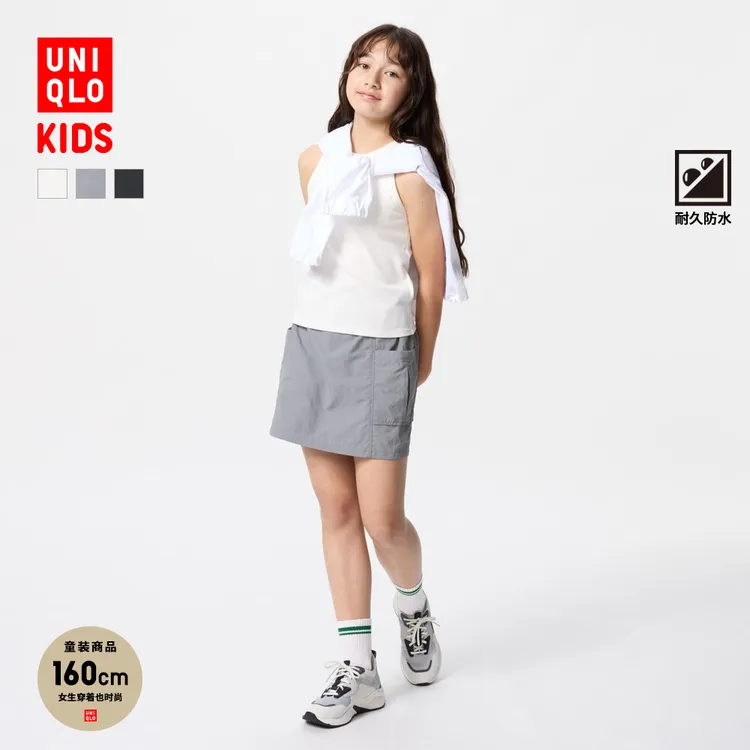 优衣库童装女童休闲迷你裙裤短裙短裤A字户外半身裙478594