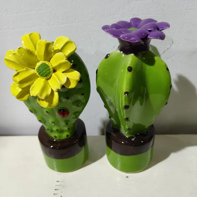 陶瓷仙人掌花陶瓷盆景