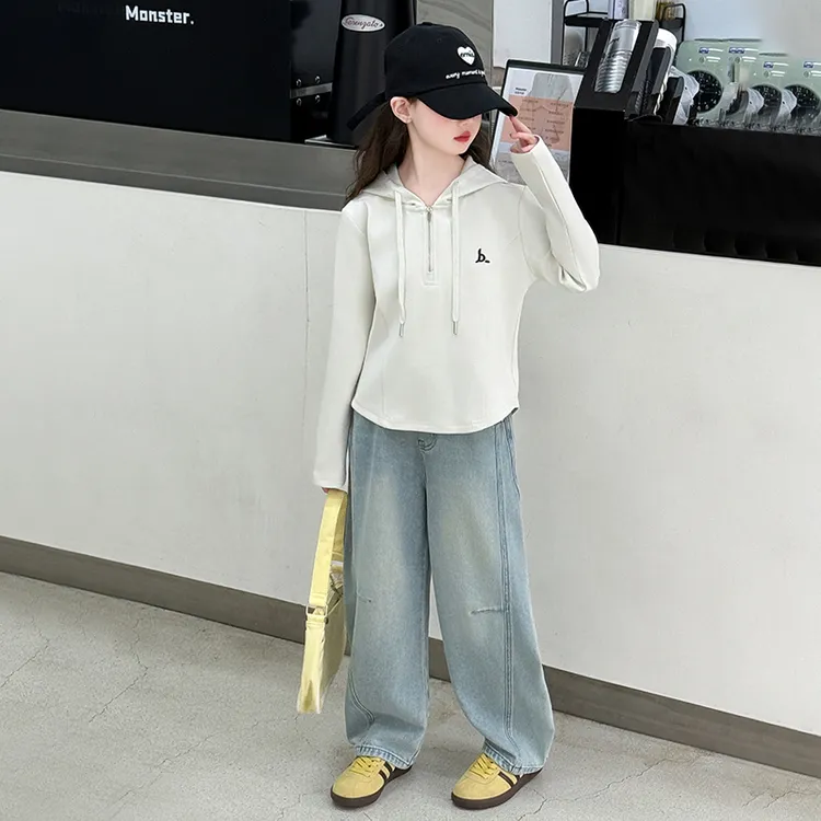 秋季女童时尚套装洋气6-12岁潮款儿童卫衣长袖休闲两件套宽松春秋