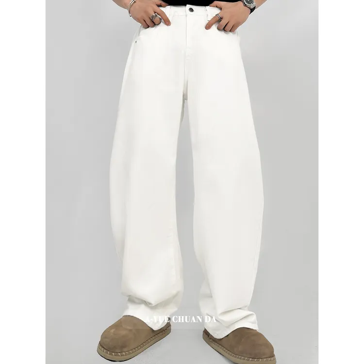 AYUE春季新款潮流复古高级感百搭宽松弯刀休闲长裤裤子休闲裤男