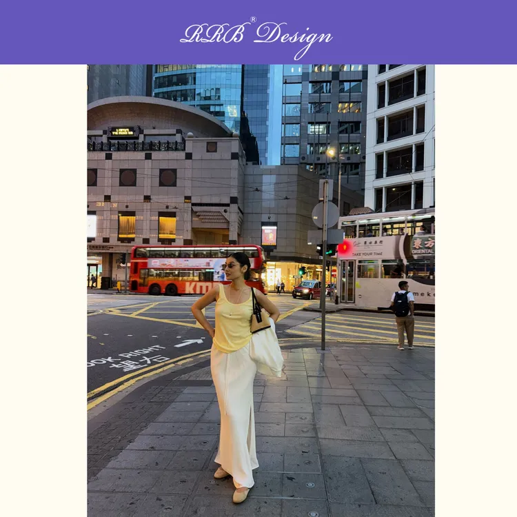 RRB Design「如沐清风」修身显瘦纯色吊带背心简约百搭无袖打底上衣