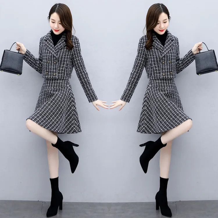 香莘料2024春秋装新款时尚套裙两件套2006