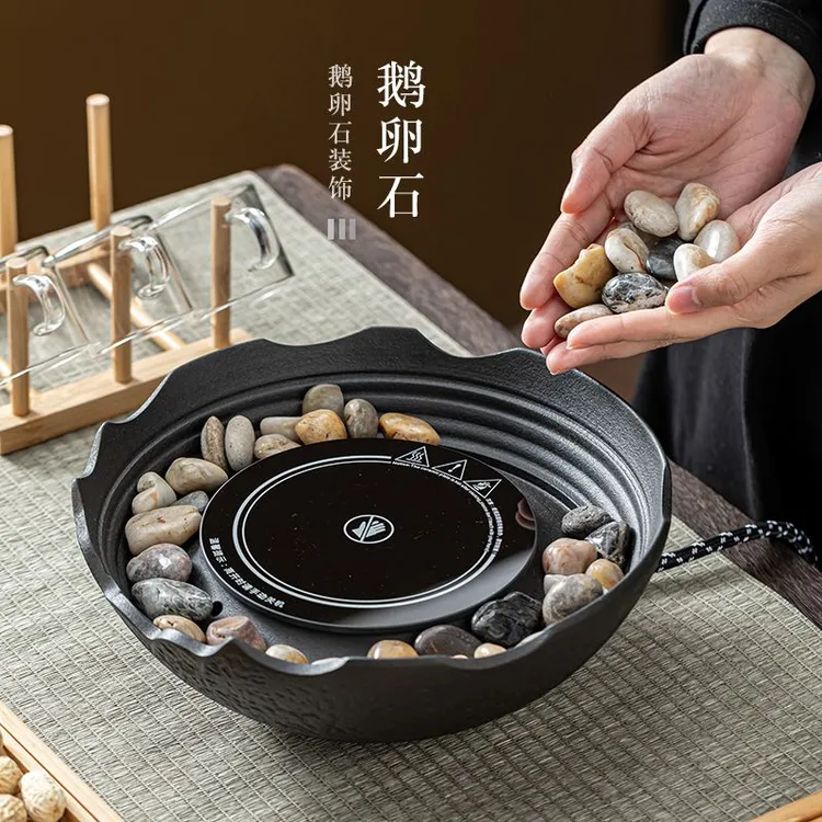 家用电陶炉围炉煮茶室内网红全套煮茶花茶茶具套装玻璃茶壶煮茶器