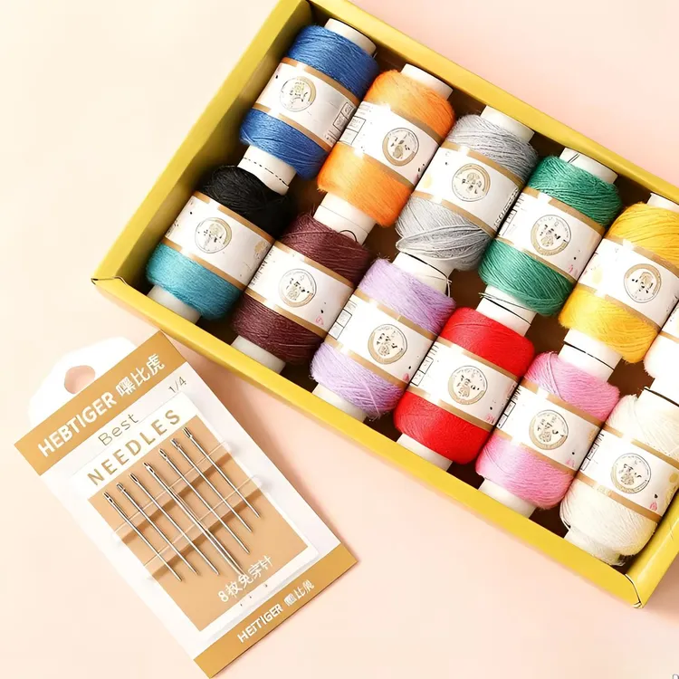 家用手工缝纫线缝衣服多色缝纫线家用手工针线彩色盒装缝补DIY线