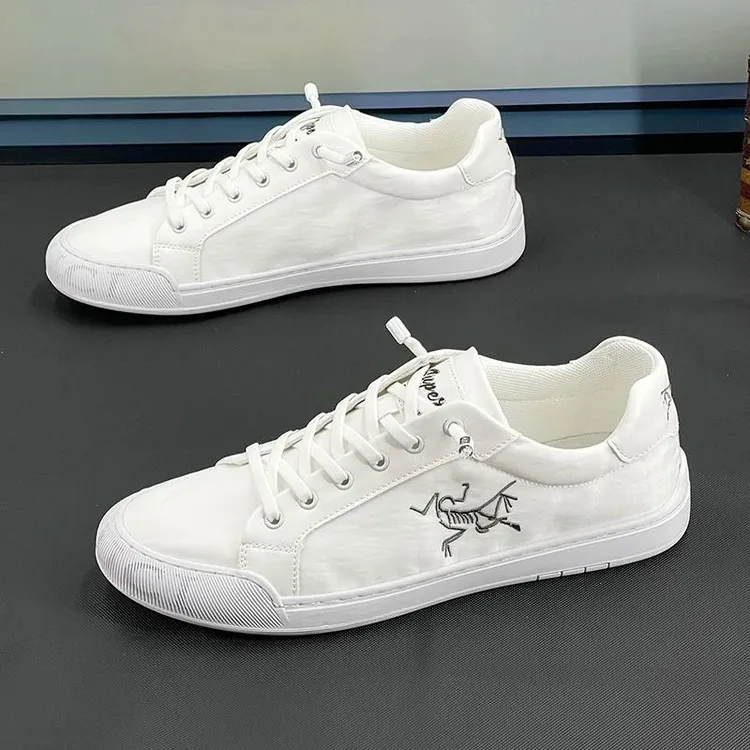 【香港DQVO&Shoes官方正品】男鞋透气帆布鞋低帮休闲小白鞋潮流板鞋